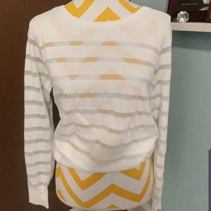 Nike Golf White Striped Pullover Size M nwot